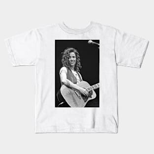 Sheryl Crow BW Photograph Kids T-Shirt